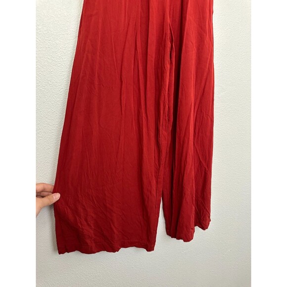 L*SPACE Pasadena Tie Front Smock Back Jumpsuit Rust Red Beach Women's Size XS - Picture 7 of 13